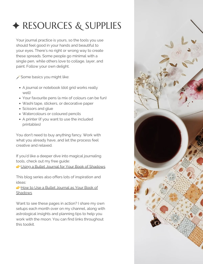 Monthly Journal Toolkit and Themed Printables