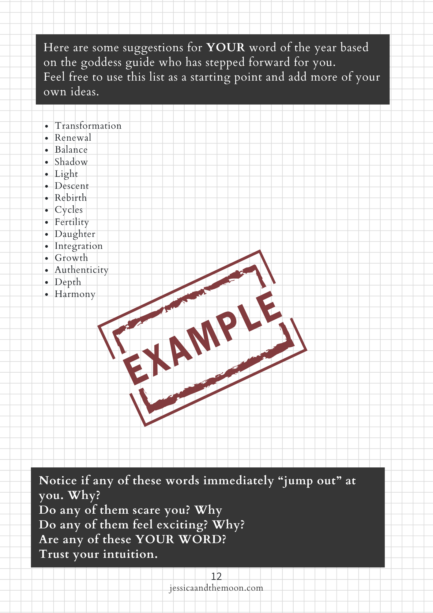 Goddess Guide & Word of the Year Reading