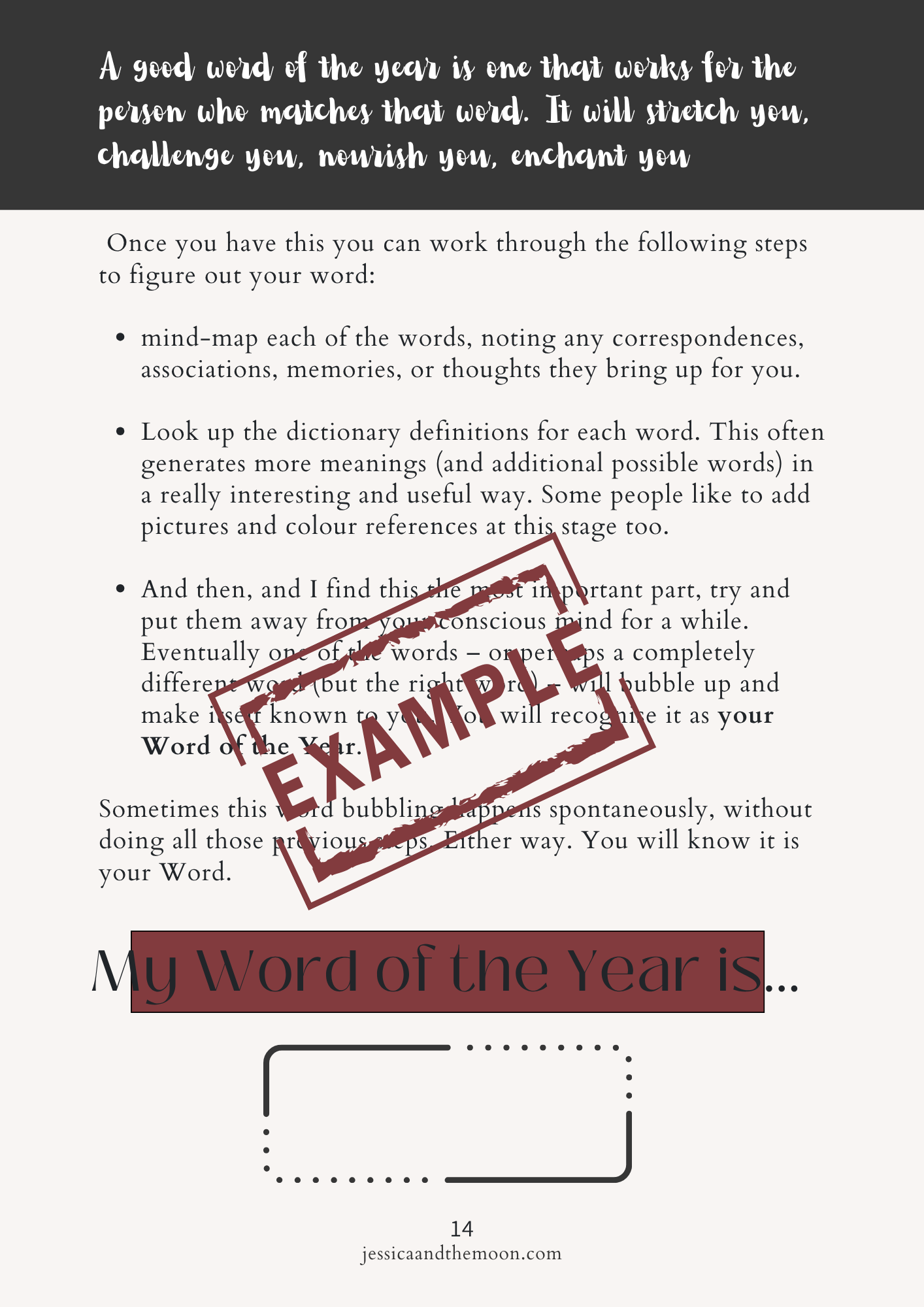 Goddess Guide & Word of the Year Reading