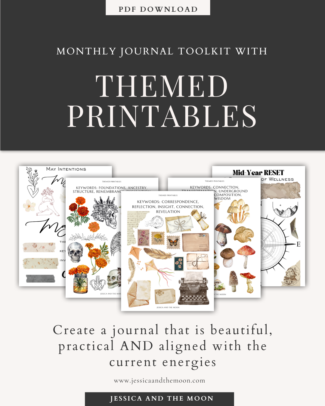 Monthly Journal Toolkit and Themed Printables